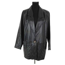 Loewe Schwarze Lederjacke Schwarz