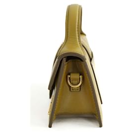 Jacquemus-Mini Le Bambino bag in khaki leather-Khaki