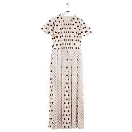 Lk Bennett Perry Falten Midi Kleid beige Beige