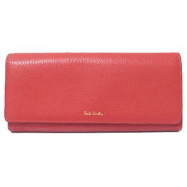 Paul Smith Long Wallet Leather Wallet Red Green