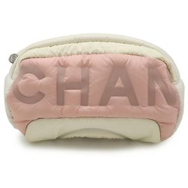 Chanel Doudoune Nylon Gürteltasche Pink Weiß