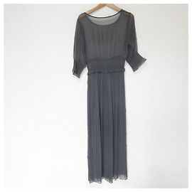 Autre Marque Robe à plis smockés FURFUR Gris