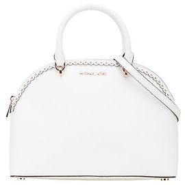 Borsa 2 in 2 in pelle Emmy di Michael Kors Bianco