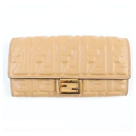 Fendi Baguette Continental Long Wallet Brown