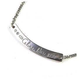 Céline Colar Placa Logo Macadam SV925 da Celine Outro