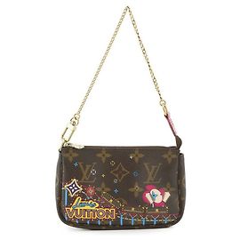 Mini Pochette Accessoires Vivienne Natale in Monogramma Marrone Louis Vuitton Marrone