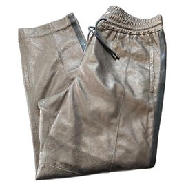 Brunello Cucinelli Lederhose Bronze Bronze