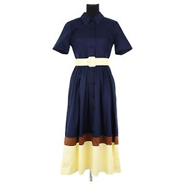 Lk Bennett Vestido de algodón azul Azul