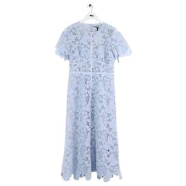 Lk Bennett Georgia Mesh Shift Kleid Blau Blau