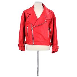 Maje Rote Lederjacke Rot