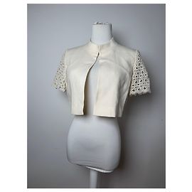Top Vintage Courreges Crema Blanco 38/M Blanco