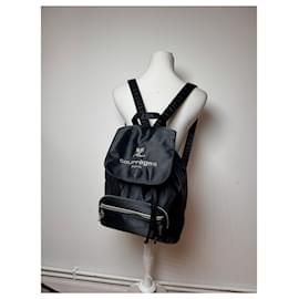 Vintage Courreges Polyester Backpack Black Black