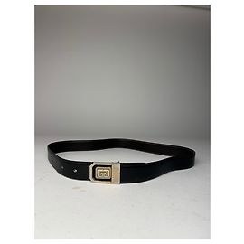 Vintage Givenchy Leather Belt black Black