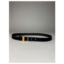 Vintage Dior Monogram Belt Black Black