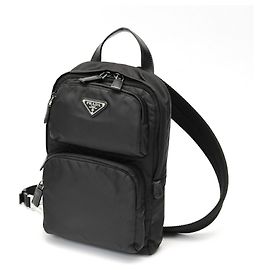 Prada Re-Nylon x Saffiano Leather Backpack Black