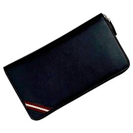 Portafoglio lungo in pelle blu navy Bally Blu navy