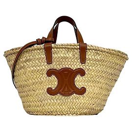 Céline Bolsa Pannier Clássica Celine em Bege e Marrom Marrom Bege