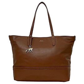 Bolsa tote de couro marrom Bally Marrom