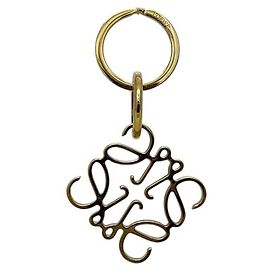Loewe Gold Key Ring with Anagram Charm Golden