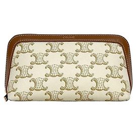 Pochette Mini Céline Triomphe Marron Blanc Marron Blanc