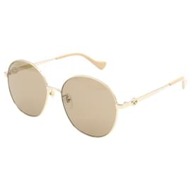 Gucci-Óculos de sol Gucci GG1090SA-003-Dourado,Metálico