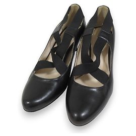 Pompes en cuir Crossband Prada Noir