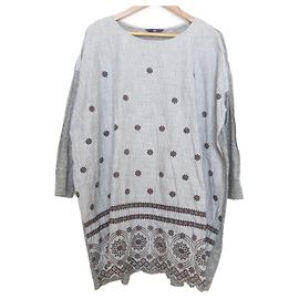 Autre Marque Robe Tenjiku Hake-me Cutwork 45R Gris