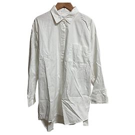 Autre Marque Camicia Lunga in Cellulosa JOEL ROBUCHON Gelato Pique Bianco