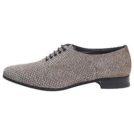 Saint Laurent Scarpe stringate dorate glitterate - taglia EU 38,5 D'oro
