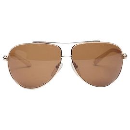 Chrome Hearts White Gravy Baby leather aviator sunglasses White
