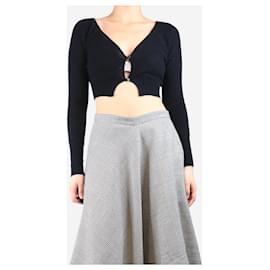 Jacquemus-Black cropped cardigan - size UK 10-Black