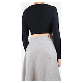 Jacquemus-Black cropped cardigan - size UK 10-Black