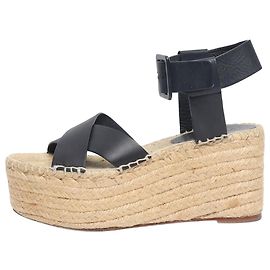 Céline Schwarze Leder-Espadrilles - Größe EU 37 (UK 4) Schwarz