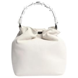 Dior-White malice leather bucket bag-White