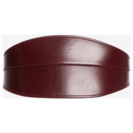 Alexander Mcqueen Wine leather belt Dark red