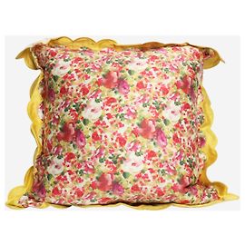 Autre Marque Almofada floral rosa Rosa