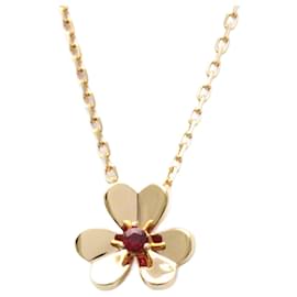 Van Cleef & Arpels Frivole Mini Pendant Necklace Golden