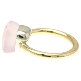 Pomellato-Pomellato Noodle Ring in Rose Quartz-Silvery,Golden