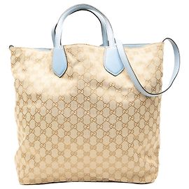 Tote réversible en toile GG marron Gucci Marron Beige