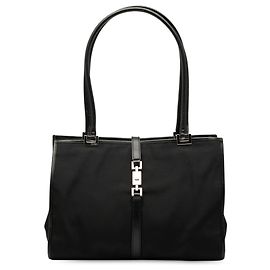 Borsa Jackie in nylon nero Gucci Nero