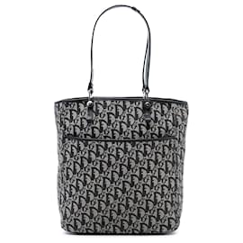 Dior-Dior Black Diorissimo Trotter Canvas Tote-Black