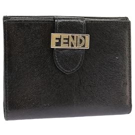 Fendi Bifold Flat Wallet Joshua Vides Printed Leather Black