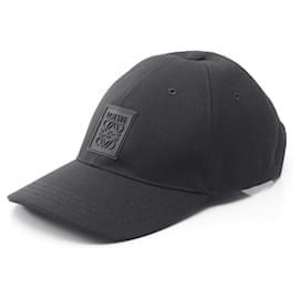 Gorra de algodón Anagram Patch Loewe Negro