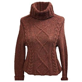 Brauner Wollpullover mit Rollkragen von Burberry London Braun