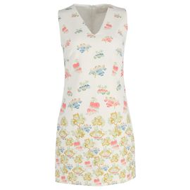 Peter Pilotto Sleeveless Floral Mini Dress in White Polyester White