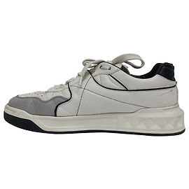 Valentino Garavani One Stud Low-Top Sneakers in White Lamb Leather White