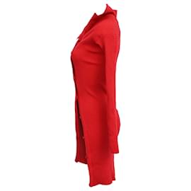 Jacquemus-Jacquemus La Robe Maille Colin Mini Dress in Red Wool-Red
