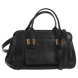 Chloé Bolsa de couro mini Chloe Alice Preto
