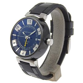 Reloj automático Louis Vuitton Tambour GMT de acero inoxidable 39 Otro