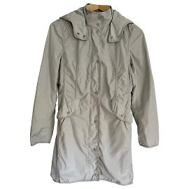 Moncler Grey Waterproof Parka with Removable Hood Grey